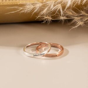 Half Down Customized Minimal Band Ring