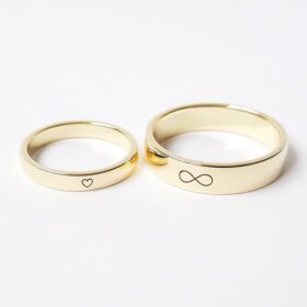 Heart Infinity Couple Band Ring